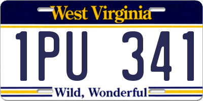 WV license plate 1PU341