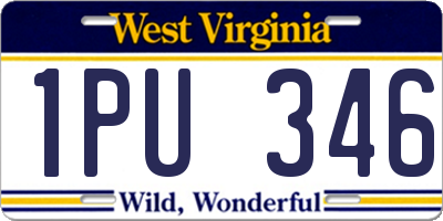 WV license plate 1PU346