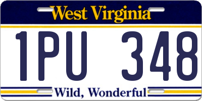WV license plate 1PU348