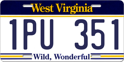 WV license plate 1PU351