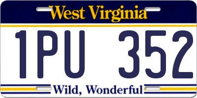 WV license plate 1PU352