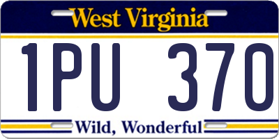 WV license plate 1PU370