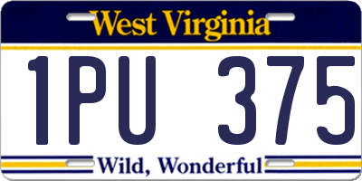 WV license plate 1PU375