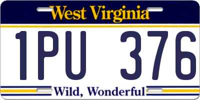 WV license plate 1PU376
