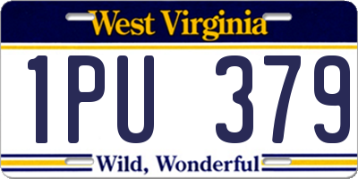 WV license plate 1PU379