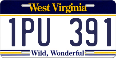 WV license plate 1PU391