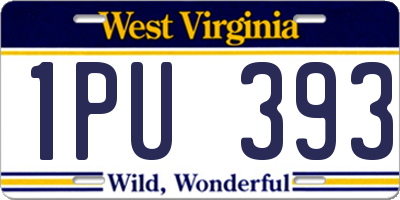 WV license plate 1PU393