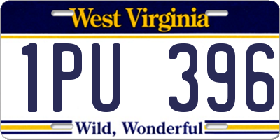 WV license plate 1PU396