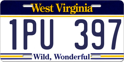 WV license plate 1PU397