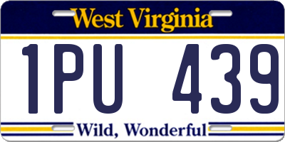 WV license plate 1PU439