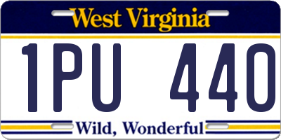 WV license plate 1PU440
