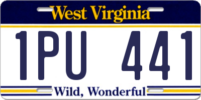WV license plate 1PU441