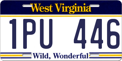 WV license plate 1PU446