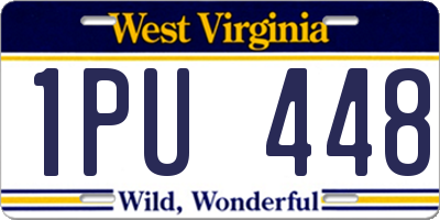 WV license plate 1PU448