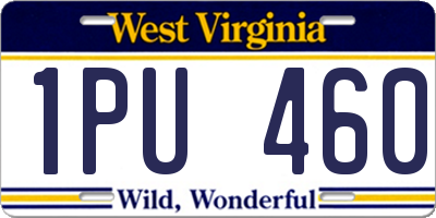 WV license plate 1PU460