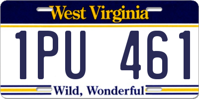 WV license plate 1PU461