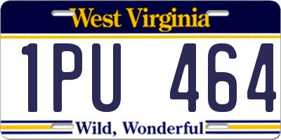 WV license plate 1PU464