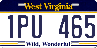 WV license plate 1PU465