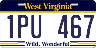 WV license plate 1PU467