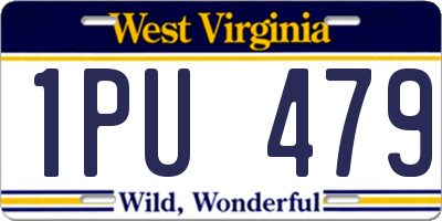WV license plate 1PU479