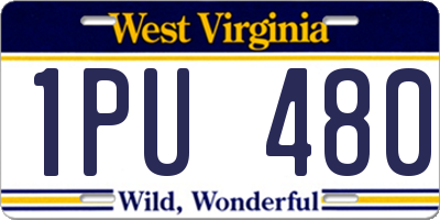 WV license plate 1PU480
