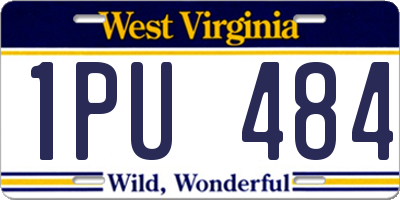 WV license plate 1PU484