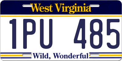 WV license plate 1PU485