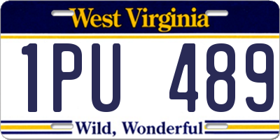 WV license plate 1PU489
