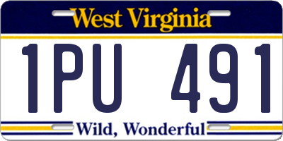 WV license plate 1PU491