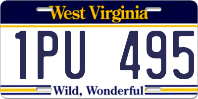 WV license plate 1PU495