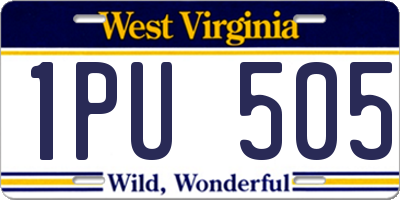 WV license plate 1PU505