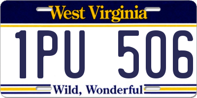 WV license plate 1PU506