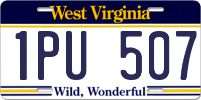WV license plate 1PU507