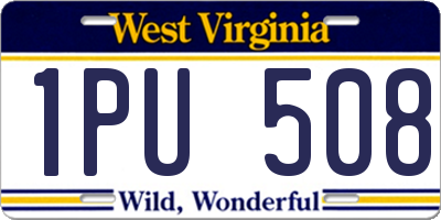 WV license plate 1PU508