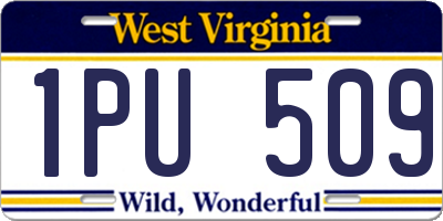WV license plate 1PU509