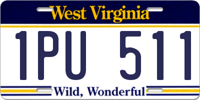 WV license plate 1PU511