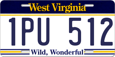 WV license plate 1PU512