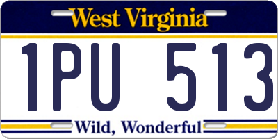 WV license plate 1PU513