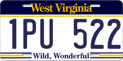 WV license plate 1PU522