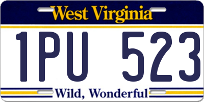 WV license plate 1PU523