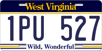 WV license plate 1PU527