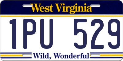 WV license plate 1PU529