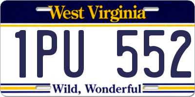 WV license plate 1PU552