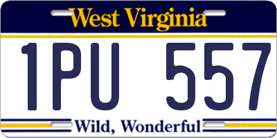 WV license plate 1PU557