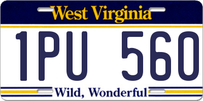 WV license plate 1PU560