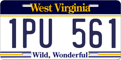 WV license plate 1PU561