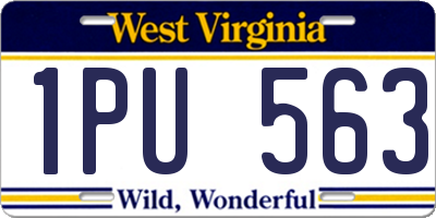 WV license plate 1PU563