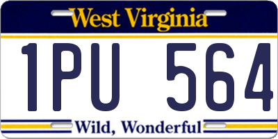 WV license plate 1PU564