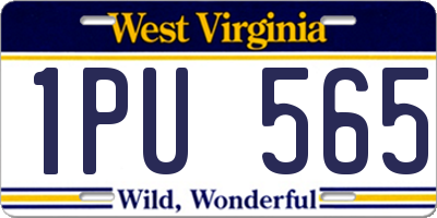 WV license plate 1PU565