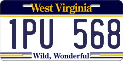 WV license plate 1PU568